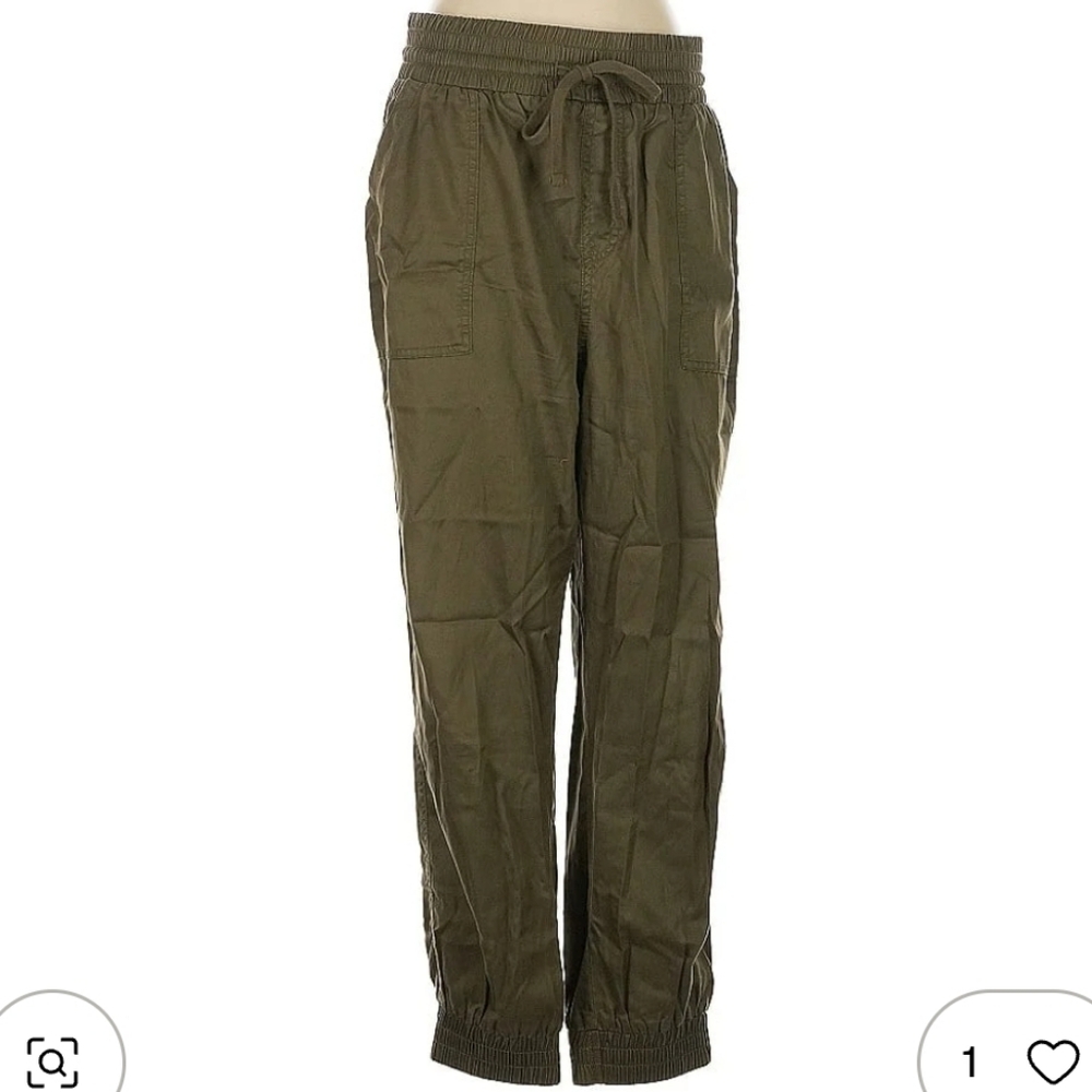 A NEW DAY - Olive Green Cargo Slightly Capri Pants With Draw String